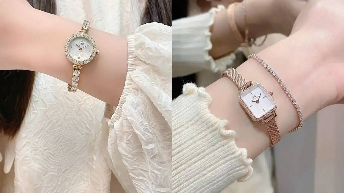 Phối đồng hồ nữ đi dự tiệc