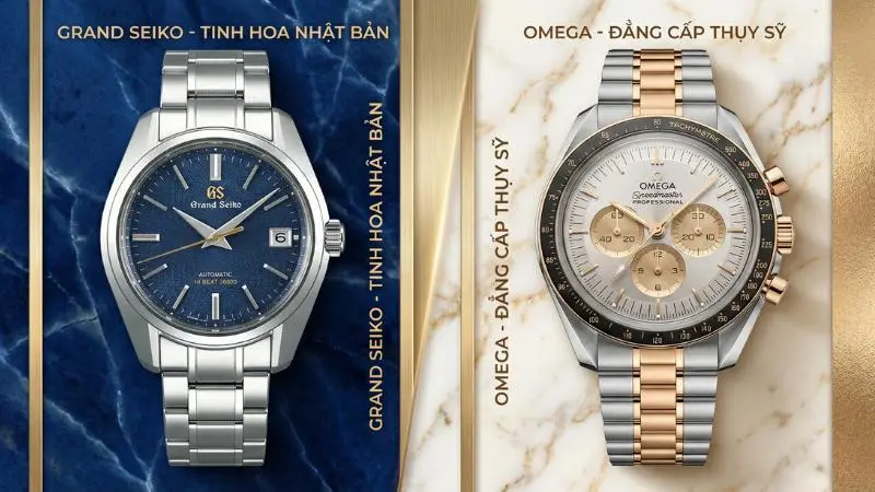 Grand Seiko vs Omega – Cuộc đối đầu giữa kỹ nghệ Nhật Bản và di sản Thụy Sĩ